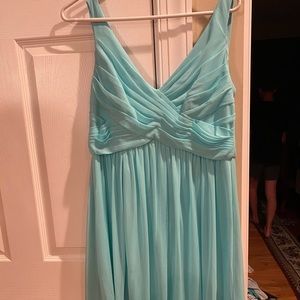 spa colored david bridal braids maid dress